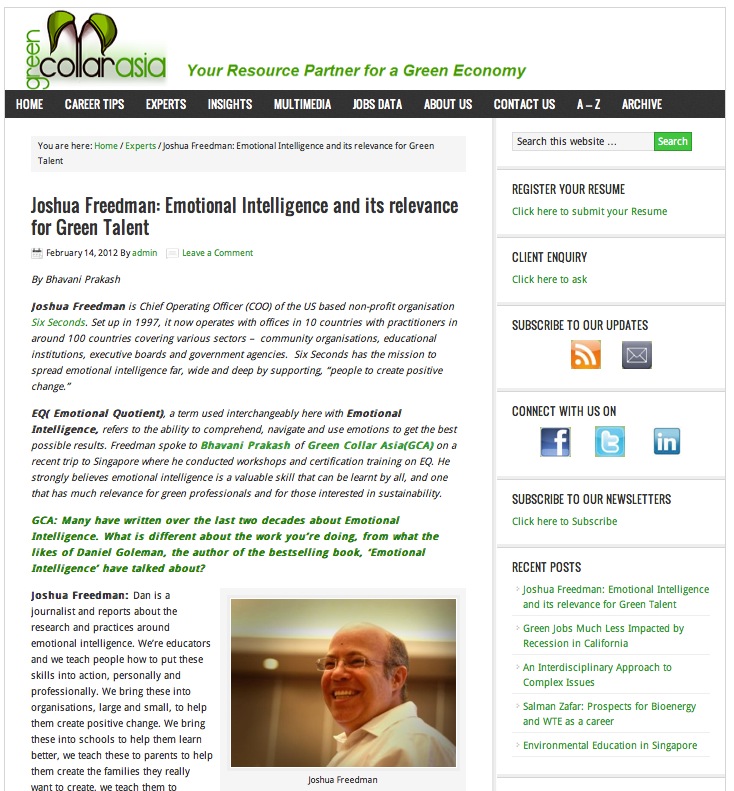 Feeling Green – Emotional Intelligence and Sustainable Business